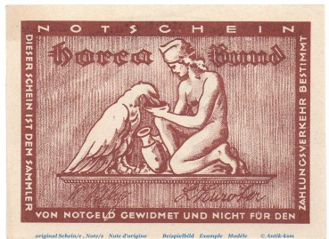 Preview: Notgeld Horca Bund Lübeck 821.1 , 2 Mark Schein in kfr. o.D. Schleswig Holstein Seriennotgeld