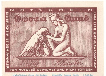 Preview: Notgeld Horca Bund Lübeck 821.1 , 50 Pfennig Schein in kfr. o.D. Schleswig Holstein Seriennotgeld