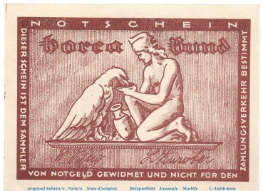Preview: Notgeld Horca Bund Lübeck 821.1 , 5 Mark Schein in kfr. o.D. Schleswig Holstein Seriennotgeld
