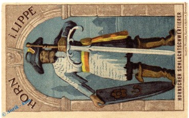 Notgeld Horn , 1 Mark Schein in kfr. Mehl Grabowski 629.2.a , von 1921 , Westfalen Seriennotgeld