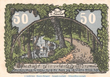 Preview: Notgeld Kriegerverein Eutin 357.1 , 50 Pfennig Schein Nr.4 in kfr. von 1921 , Schleswig Holstein Seriennotgeld