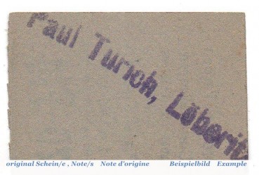 Preview: Notgeld Löberitz , P. Turich 70 Pfennig Schein in kfr. Tieste 4185.20.14 , o.D. Sachsen Anhalt Verkehrsausgabe