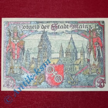 Notgeld Mainz , 25 Pfennig o. Kn , Mehl Grabowski 860.1 D , von 1921 , Rheinland Pfalz Seriennotgeld