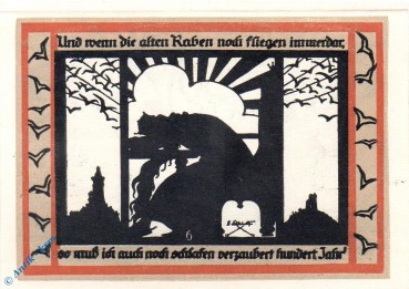 Notgeld Rossla , 50 Pfennig Schein Nr 6 , graubraun , Mehl Grabowski 1136.2 , Sachsen Anhalt Seriennotgeld