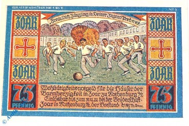 Notgeld Rothenburg , Brüdergemeinde Zoar , 75 Pfennig Schein , Mehl Grabowski 1140.1 , Schlesien Serien Notgeld
