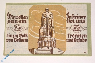 Notgeld Soltau , 75 Pfennig Schein , weiß und glatt , Mehl Grabowski 1239.2 a , Niedersachsen Serien Notgeld