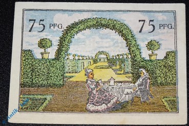 Notgeld Stöckheim , 75 Pfennig Schein violett , Mehl Grabowski 1272.3 b , Niedersachsen Seriennotgeld