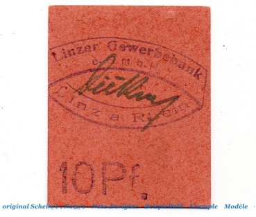 Notgeld Stadt Linz am Rhein 4140.10.15 , 10 Pfennig Schein in kfr. o.D. , Rheinland Verkehrsausgabe