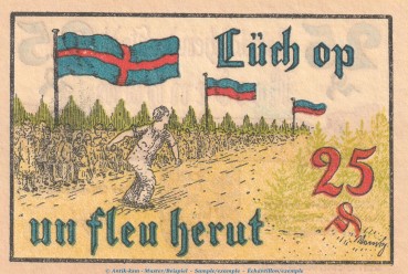 Preview: Notgeld Stadt Nordenham 982.1.b , 25 Pfennig -16mm- Nr.1 in kfr. o.D. Niedersachsen Seriennotgeld