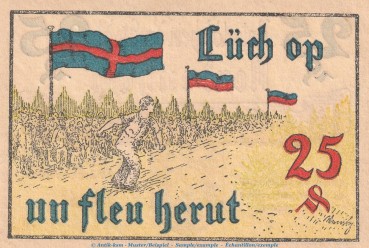Preview: Notgeld Stadt Nordenham 982.1.d , 25 Pfennig Schein Nr.1 -20 mm- in kfr. o.D. Niedersachsen Seriennotgeld