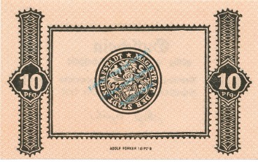 Preview: Notgeld Stadt Schafstädt , 10 Pfennig Schein in kfr. Tieste 6450.05.20 von 1920 , Sachsen Verkehrsausgabe