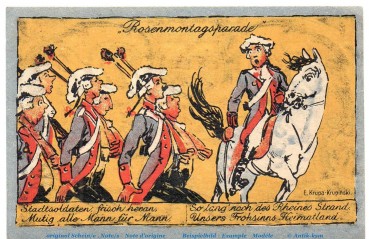 Notgeld Stadtsoldaten-Corps Bonn 141.1 , 50 Pfennig Schein Nr 1 in kfr. von 1922 , Westfalen Seriennotgeld