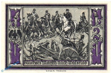 Notgeld Stolp , 2 Mark Schein in kfr. Wz Z-Muster , Mehl Grabowski 1275.6 , Pommern Seriennotgeld