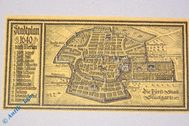 Notgeld Stuttgart , 50 Pfennig Schein E , Mehl Grabowski 1289.2 , von 1922 , Württemberg Seriennotgeld