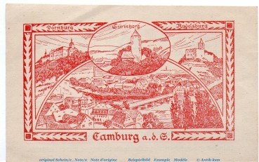 Preview: Notgeld Tageblatt Camburg 1080.05.01 , 10 Pfennig Schein in f-kfr. o.D. Thüringen Verkehrsausgabe