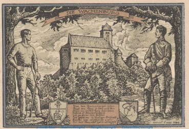 Notgeld Weinheim , 2 Mark Schein Nr 2 , Wachenburg , Mehl Grabowski 1402.1 , Baden Wüttemberg Seriennotgeld