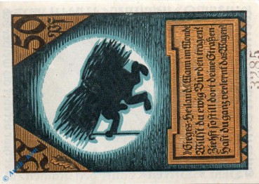 Notgeld Wettin , 50 Pfennig Schein N , Mehl Grabowski 1421.1 a , Sachsen Anhalt Seriennotgeld