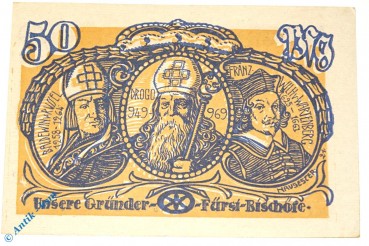 Notgeld Wiedenbrück , 50 Pfennig Schein , Mehl Grabowski 1423.1 a , von 1921 , Westfalen Seriennotgeld