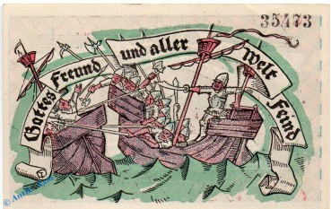 Notgeld Wilhelmshaven , 50 Pfennig Schein Nr. 1 , Mehl Grabowski 1431.1 A , Niedersachsen Seriennotgeld