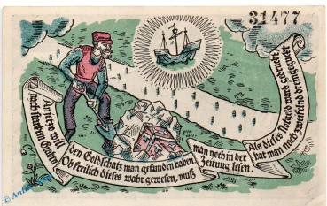 Notgeld Wilhelmshaven , 50 Pfennig Schein Nr. 6 , Mehl Grabowski 1431.1 a , Niedersachsen Seriennotgeld