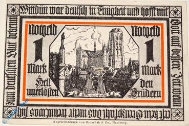 Notgeld Wittdün a. Amrum , 1 Mark Schein Nr 1 , Mehl Grabowski 1441.1 , Schleswig Holstein Seriennotgeld