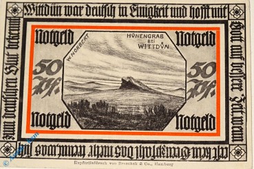 Notgeld Wittdün a. Amrum , 50 Pfennig Schein Nr 2 , Mehl Grabowski 1441.1 , Schleswig Holstein Seriennotgeld