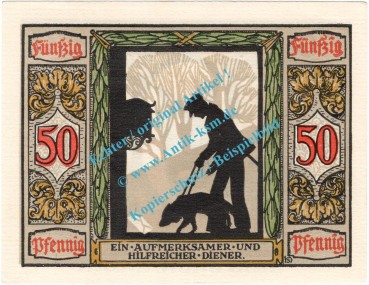 Oldenburg , Notgeld 50 Pfennig -matt- Nr.5 in kfr. M-G 1016.1.b , Niedersachsen 1921 Seriennotgeld