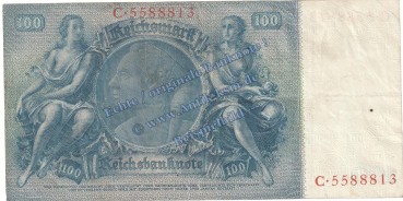 Preview: Reichsbanknote , 100 Mark Schein C-C in gbr. DEU-211, Ros.176, P.183, vom 24.06.1935 , Drittes Reich