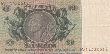 Preview: Reichsbanknote , 50 Mark -C2- KN braun in gbr. DEU-210.b, Ros.175, P.182 , vom 30.03.1933 , deutsches Reich - Reichsbank
