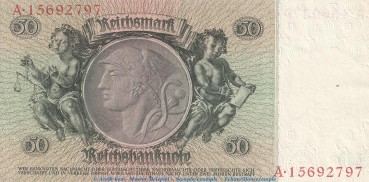 Preview: Reichsbanknote , 50 Mark Schein -K- in kfr. DEU-210.b, Ros.175, P.182 , vom 30.03.1933 , deutsches Reich - Reichsbank
