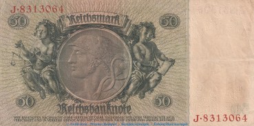 Preview: Reichsbanknote , 50 Mark Schein -O- in gbr. DEU-210.a, Ros.175, P.182 , vom 30.03.1933 , deutsches Reich - Reichsbank
