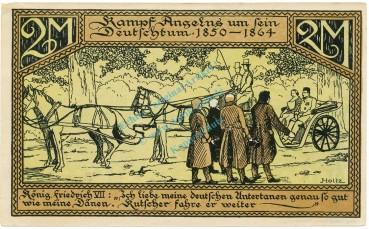Preview: Sörup , Notgeld 2 Mark -o.Kn- unc-kfr. M-G 1231.2.b , SH o.D. Seriennotgeld -5706-