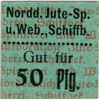 Schiffbek , Notgeld 50 Pfennig Schein unc-kfr. Ti.6495.05.13 , Schleswig o.D. VSchiffbek , Notgeld 50 Pfennig Schein unc-kfr. Ti.6495.05.13 , Schleswig o.D. Verkehrsausgabeerkehrsausgabe