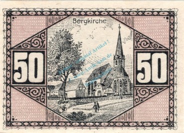 Preview: Schleiz , Notgeld 50 Pfennig -Kirche- unc-kfr. Ti.6550.05.17 , Thüringen 1919 Verkehrsausgabe