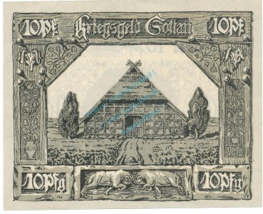 Preview: Soltau , Notgeld 10 Pfennig Schein unc-kfr. Ti.6965.05.40 NDS 1921 Verkehrsausgabe -4289-