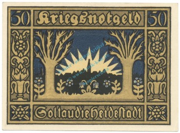 Soltau , Notgeld 50 Pfennig Schein unc-kfr. Ti.6965.05.36 NDS 1921 Verkehrsausgabe -4287-