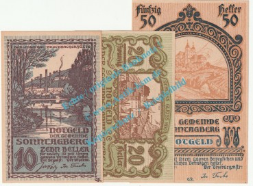 Sonntagberg , Notgeld Set mit 3 Scheinen in kfr. K-K 1005... Niederösterreich o.D.