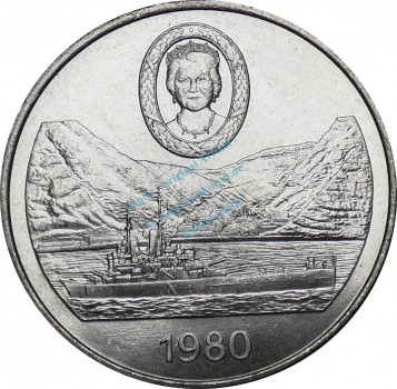 St. Helena , 25 Pence Münze 1980 -Queen Elizabeth II- KM.8 vz-stgl -0269-