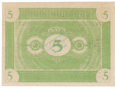 Preview: Stadtlengsfeld , Notgeld 5 Pfennig Schein unc-kfr. Ti.7055.05.10 TH 1917 Verkehrsausgabe -4281-