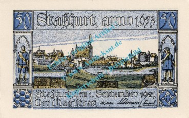 Preview: Stassfurt , Notgeld 50 Pfennig Schein Nr.1 in kfr. M-G 1256.3.a , Sachsen Anhalt 1921 Seriennotgeld
