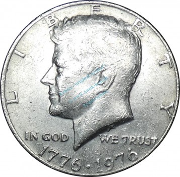 USA , 1 halber Dollar 1976 -Kennedy-independence Hall- , ss-vz -0204-