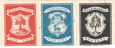 Preview: Waldenburg , Notgeld Streifen mit 3 Scheinen in kfr. M-G 1371.11 , Schlesien o.D. Seriennotgeld