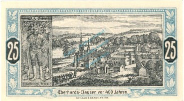 Preview: Wittlich , Notgeld 25 Pfennig -blau- unc-kfr. Ti.8030.10.25 , Rheinland 1921 Verkehrsausgabe