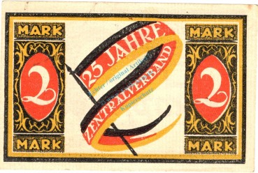 Preview: Hamburg , Notgeld 2 Mark Schein Z.d.A. unc-kfr. M-G 562.1 , Hamburg o.D. Seriennotgeld