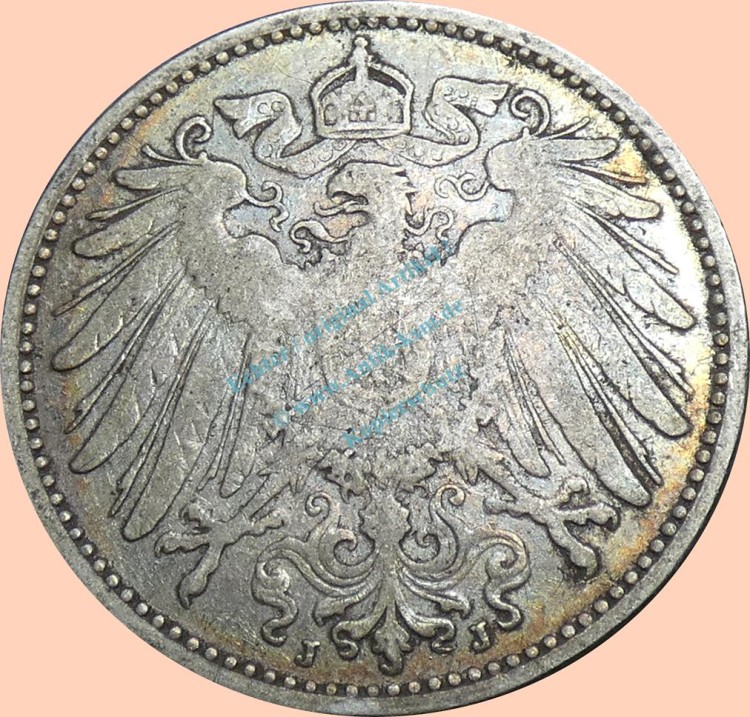 1 Mark Kursmünze -gr. Adler- 1902 J -deutsches Kaiserreich- s-ss J.17 -0859-