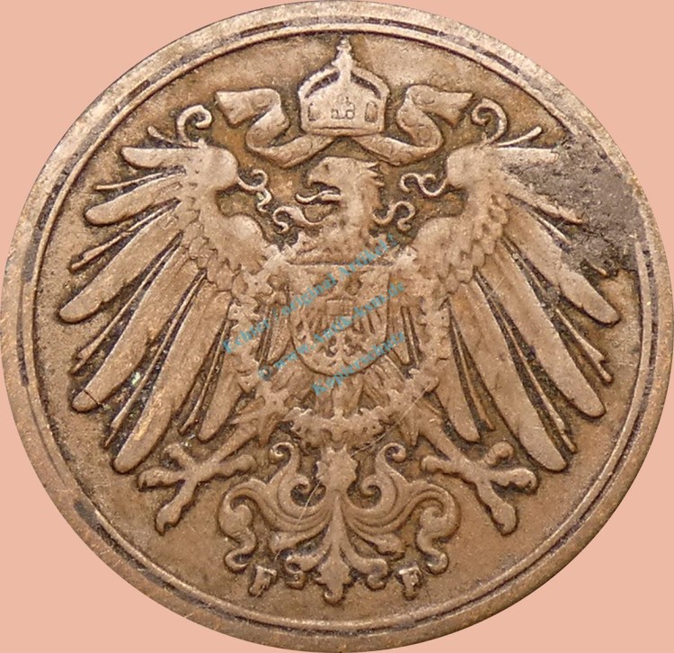 1 Pfennig Münze 1893 F -Deutsches Kaiserreich- ss J.10 -0991-