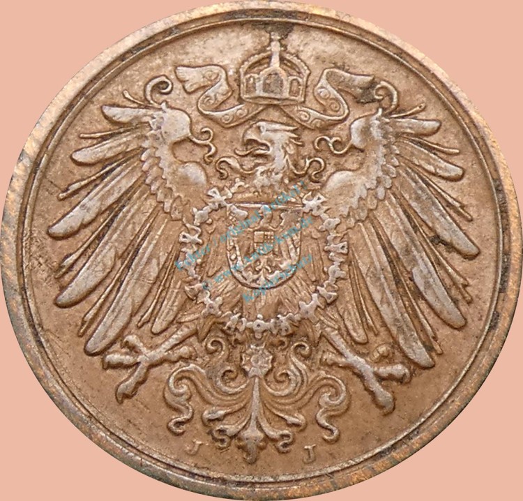 1 Pfennig Münze 1893 j -Deutsches Kaiserreich- s-ss J.10 -0993-