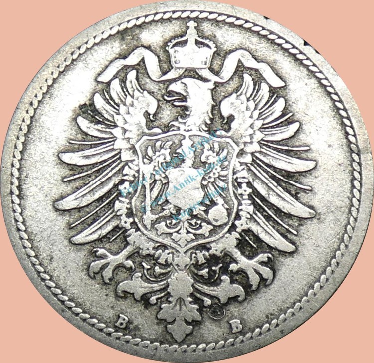 10 Pfennig Münze Deutsches Kaiserreich 1873 B -kl.Adler- ss J.4 -0964-