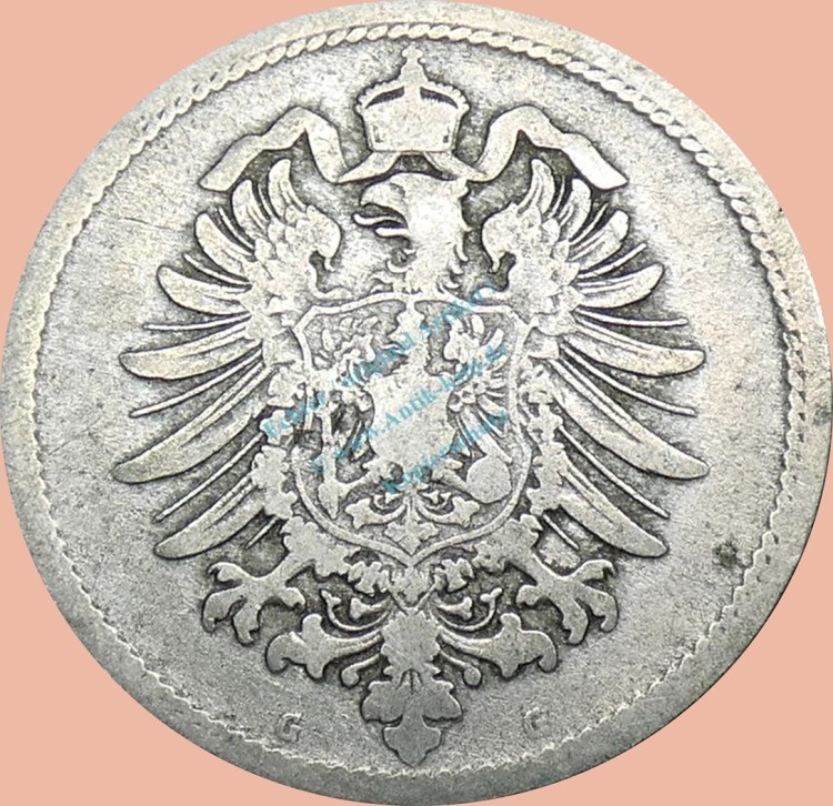 10 Pfennig Münze Deutsches Kaiserreich 1873 G -kl.Adler- s J.4 -0968-