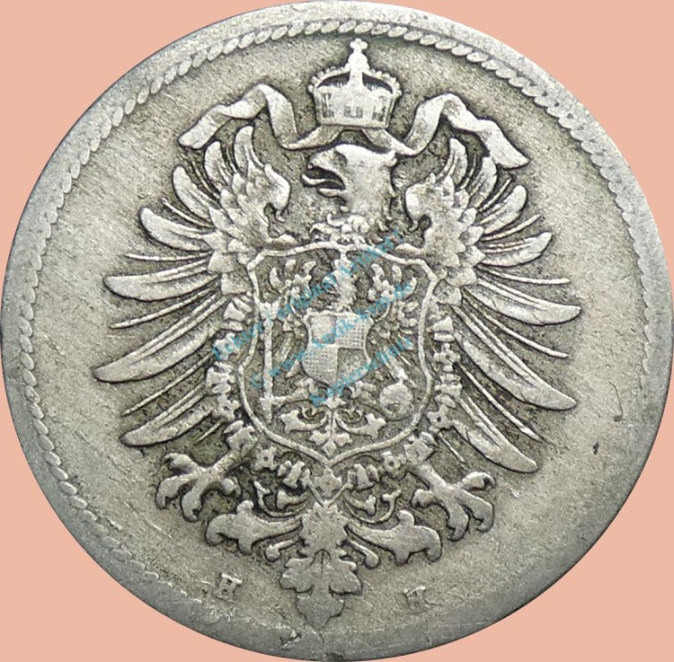 10 Pfennig Münze Deutsches Kaiserreich 1876 H -kl.Adler- s J.4 -0971-